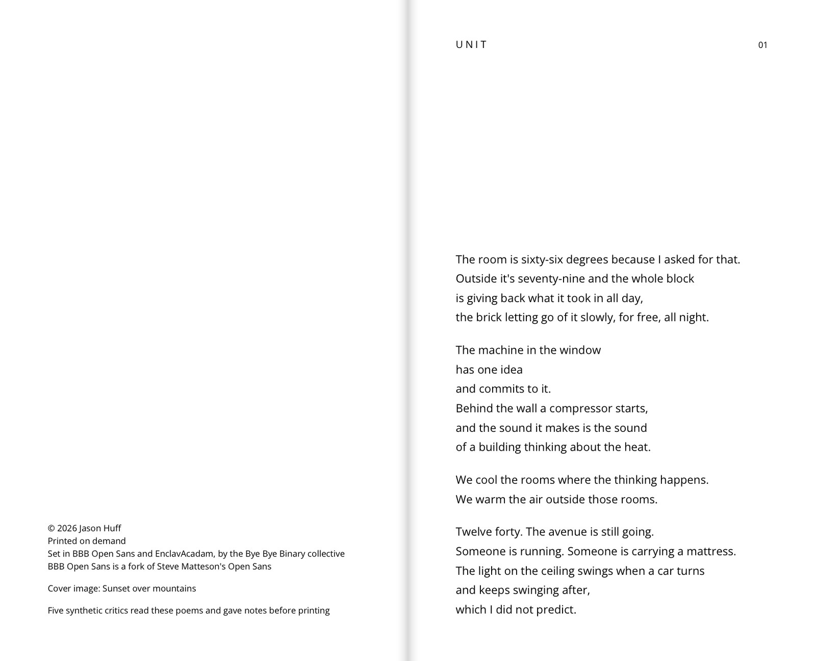 Bad Poetry One